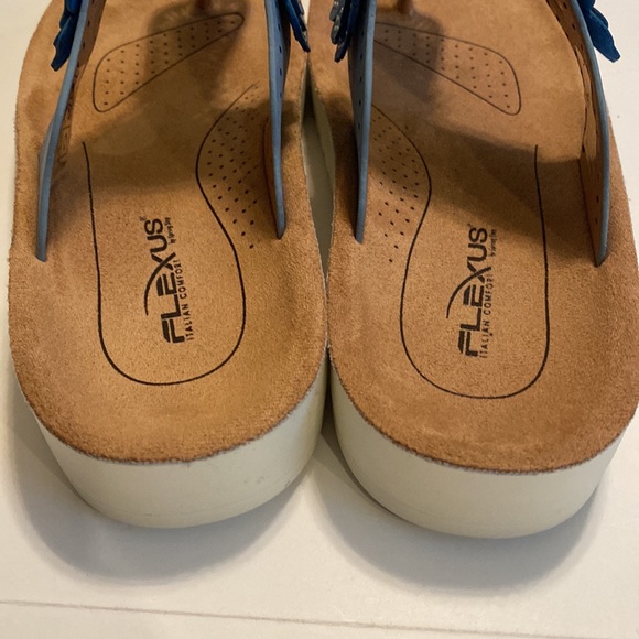 Flexus by Spring Step SZ 8 1/2 Bayview Sky Thong Sandals Flip Flops NIB - Picture 9 of 13